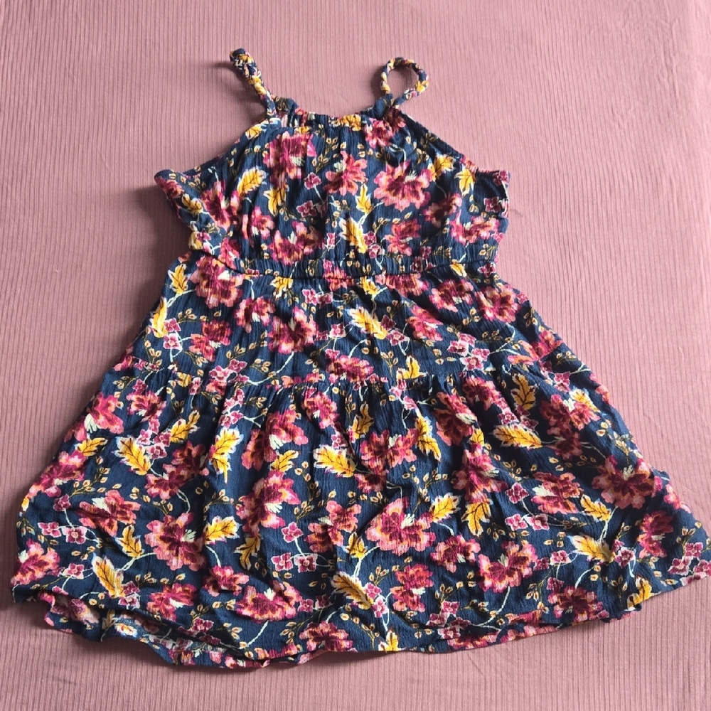 Old Navy Navy And Purple Pink Floral Summer Dress